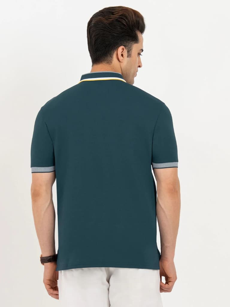 Polo T Shirts for Men in Deep Teal | Classic Polo T Shirts — photo 3