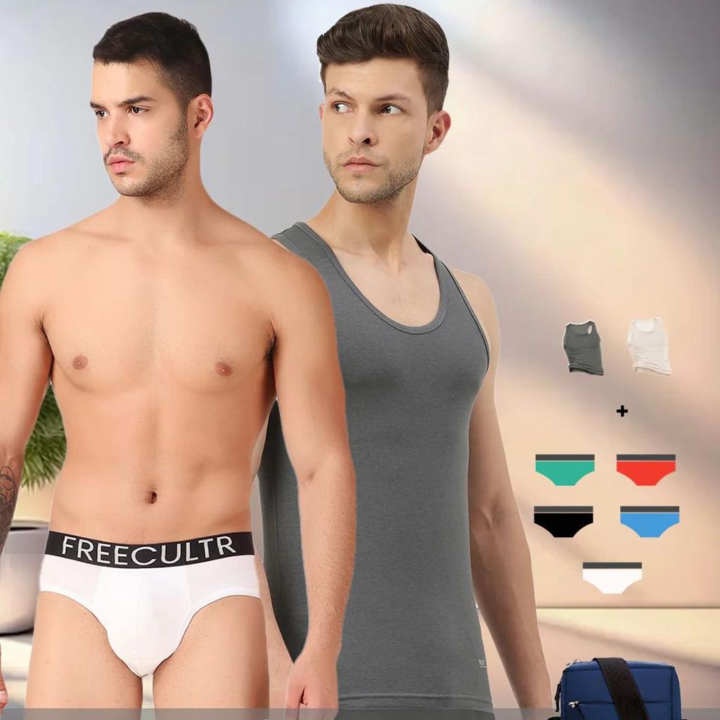 Men's Innerwear set (Pack of 7) with Free Sling Bag