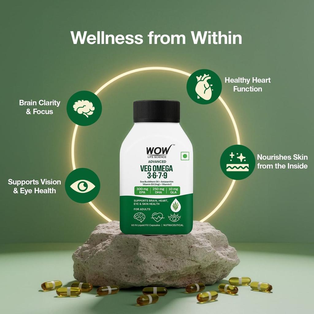 Veg Omega 3 6 7 9 Complete Plant-Based Omega Support
