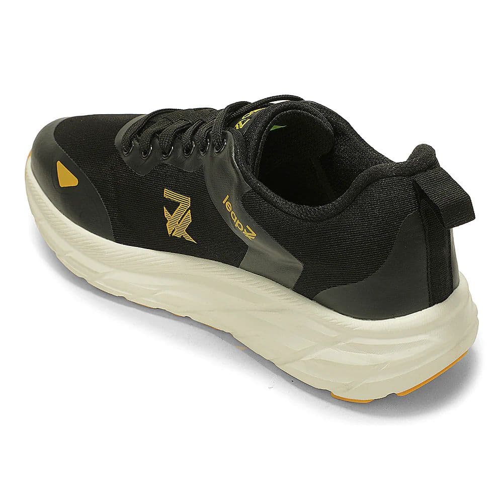 Leap7X FORCESTEPE Black Sports Lacing Running Shoes for Men by Liberty — photo 5