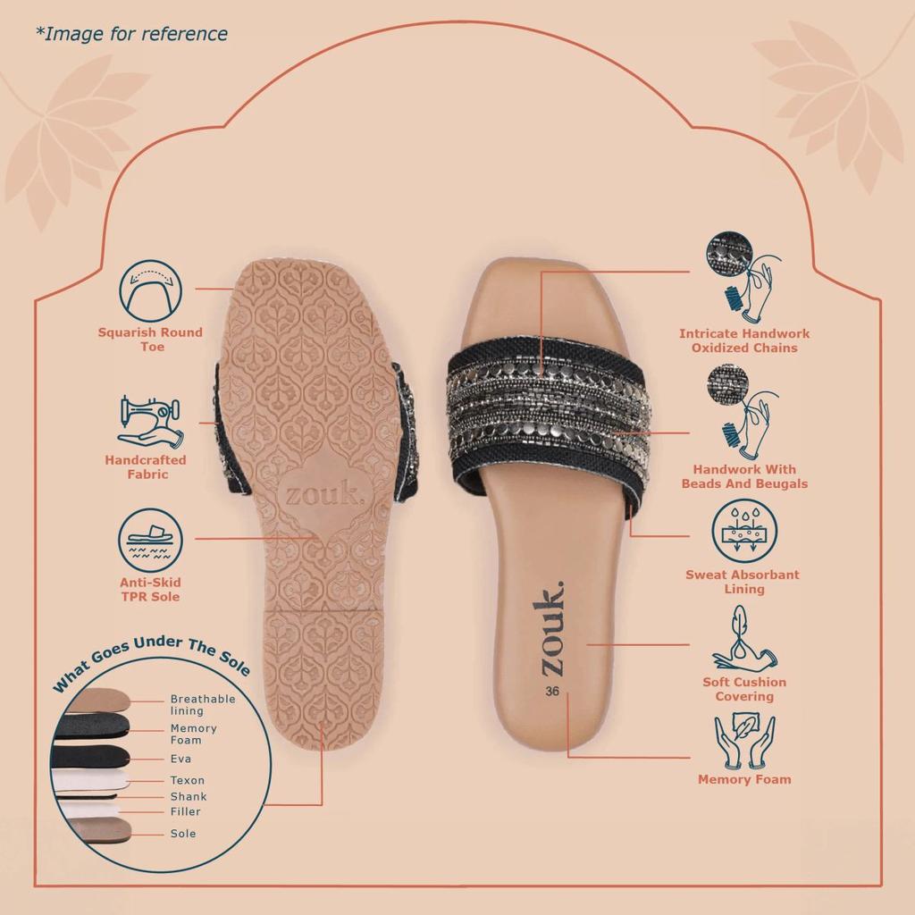 Jaipur Bohemian Oxidised Flats — photo 4