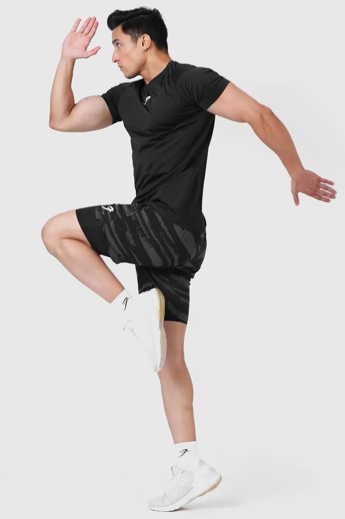 2 in 1 Printed Compression Shorts Olive — photo 2