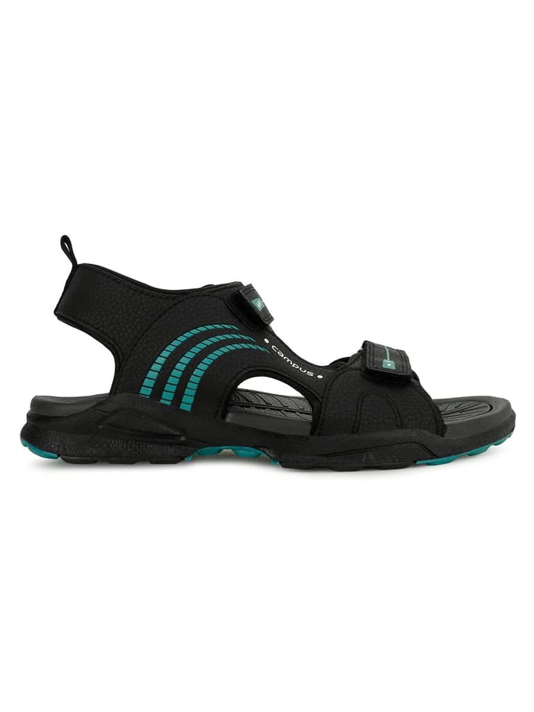 SD-055 Black Men's Sports Sandals — Black / 6