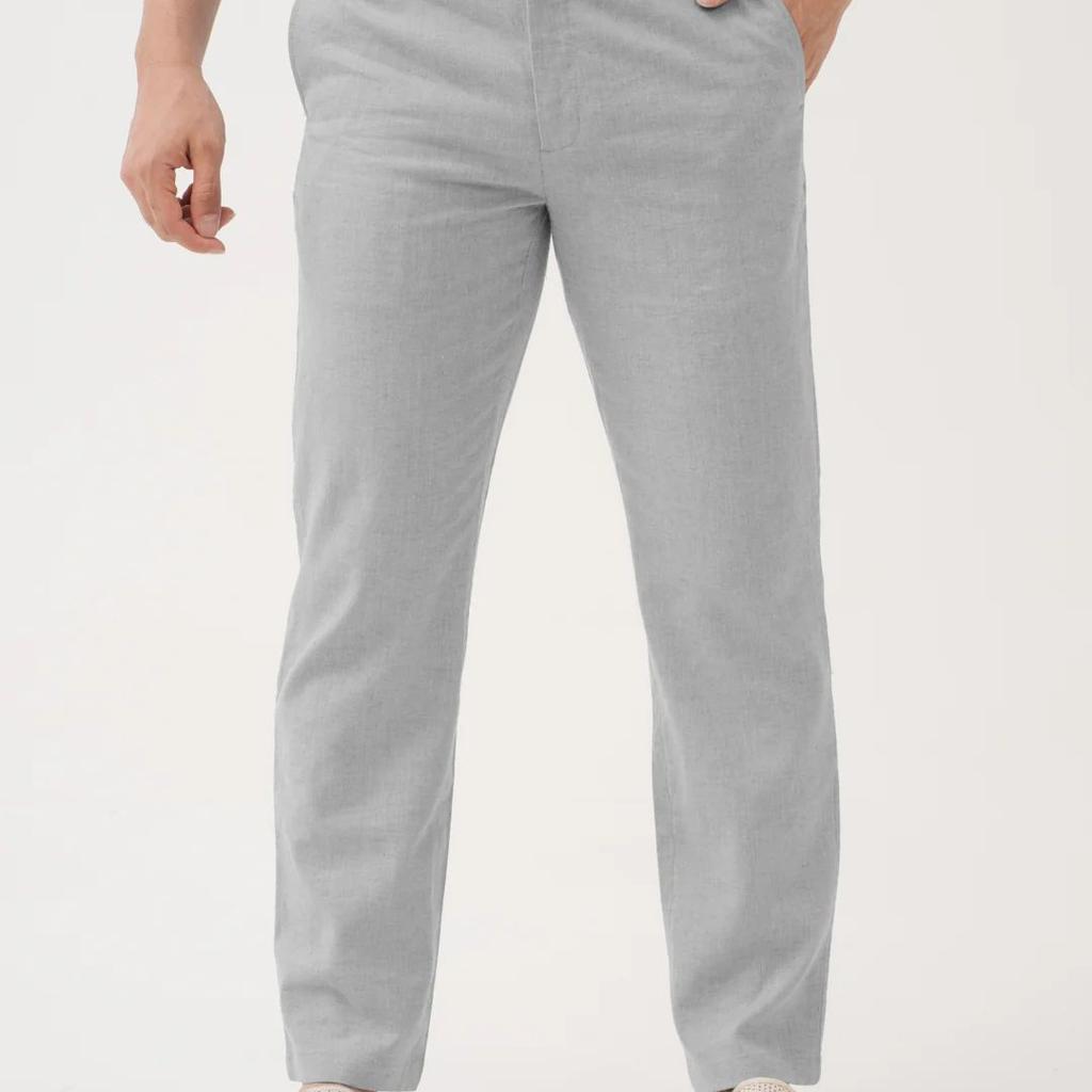 Froselle Grey Linen Sorona Pants