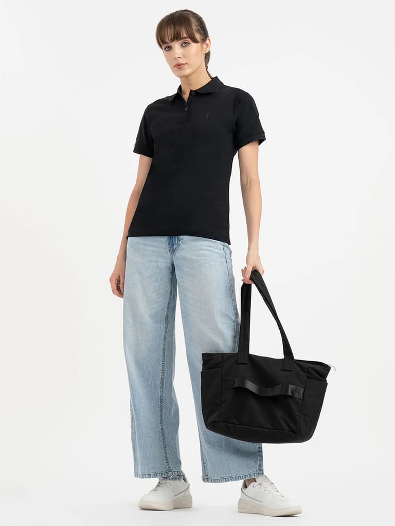 Polo T Shirts for Women in Black — photo 5