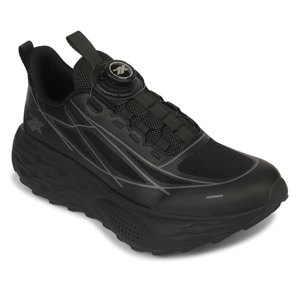 LEAP7X ZQ-WFM-03 Men's Twist & Go Black Sports Non lacing Walking Shoes for Men by Liberty — 6/40 / Black