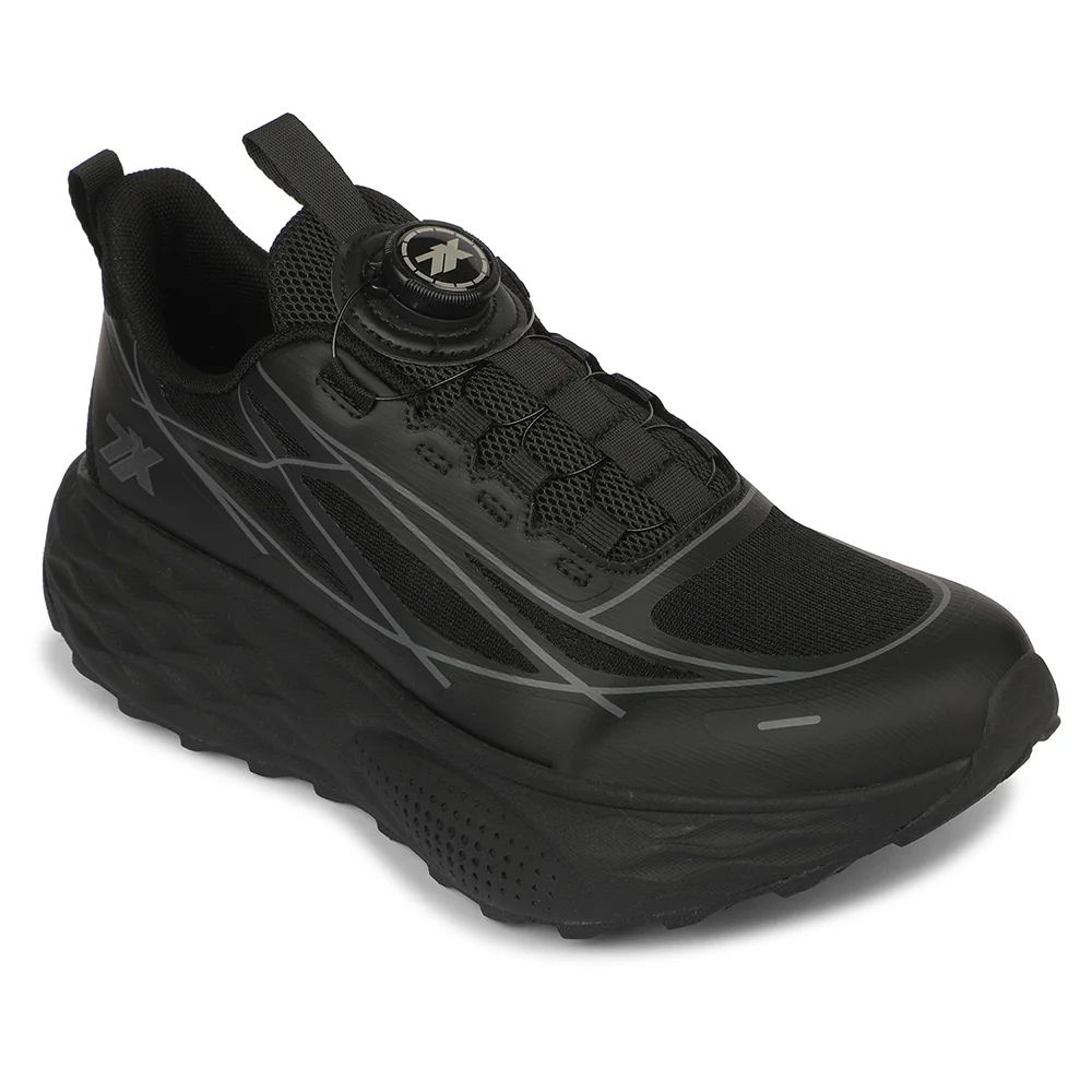 LEAP7X ZQ-WFM-03 Men's Twist & Go Black Sports Non lacing Walking Shoes for Men by Liberty