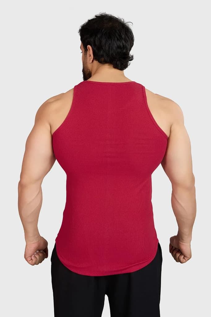 Ribbed Tank Red — photo 6