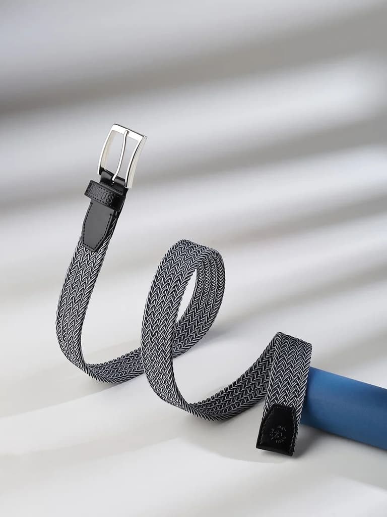 Dual Tone Braided Blue Unisex Belt — photo 2
