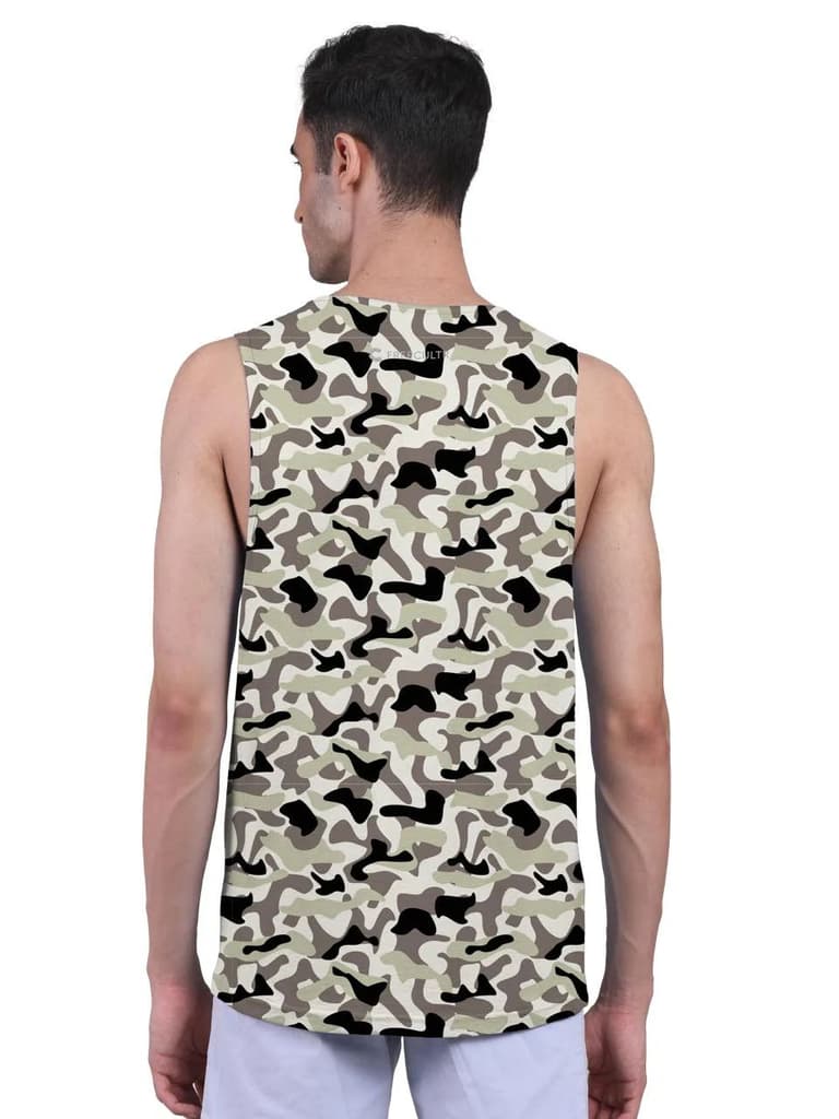 Camouflage Active Vest Front Yoke Camouflage Regular Organic Bamboo Vest - Active Fit (Pack Of 1) — photo 4