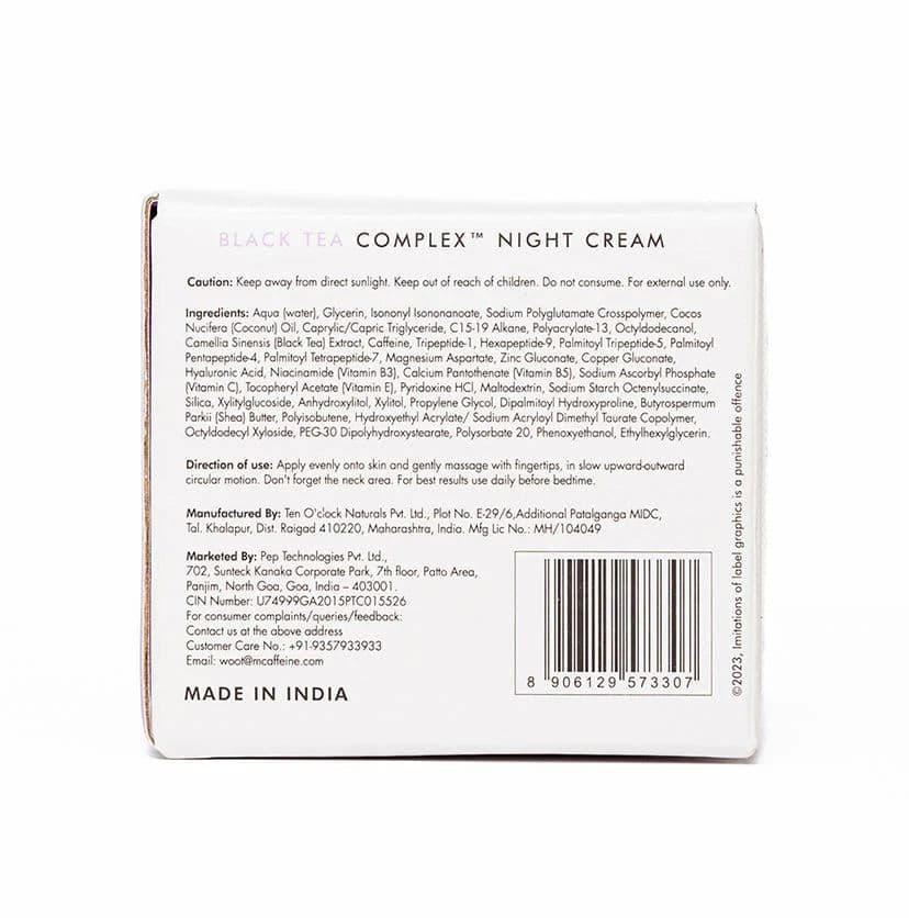 Anti-Ageing Night Cream with Black Tea Complex - 50 ml
