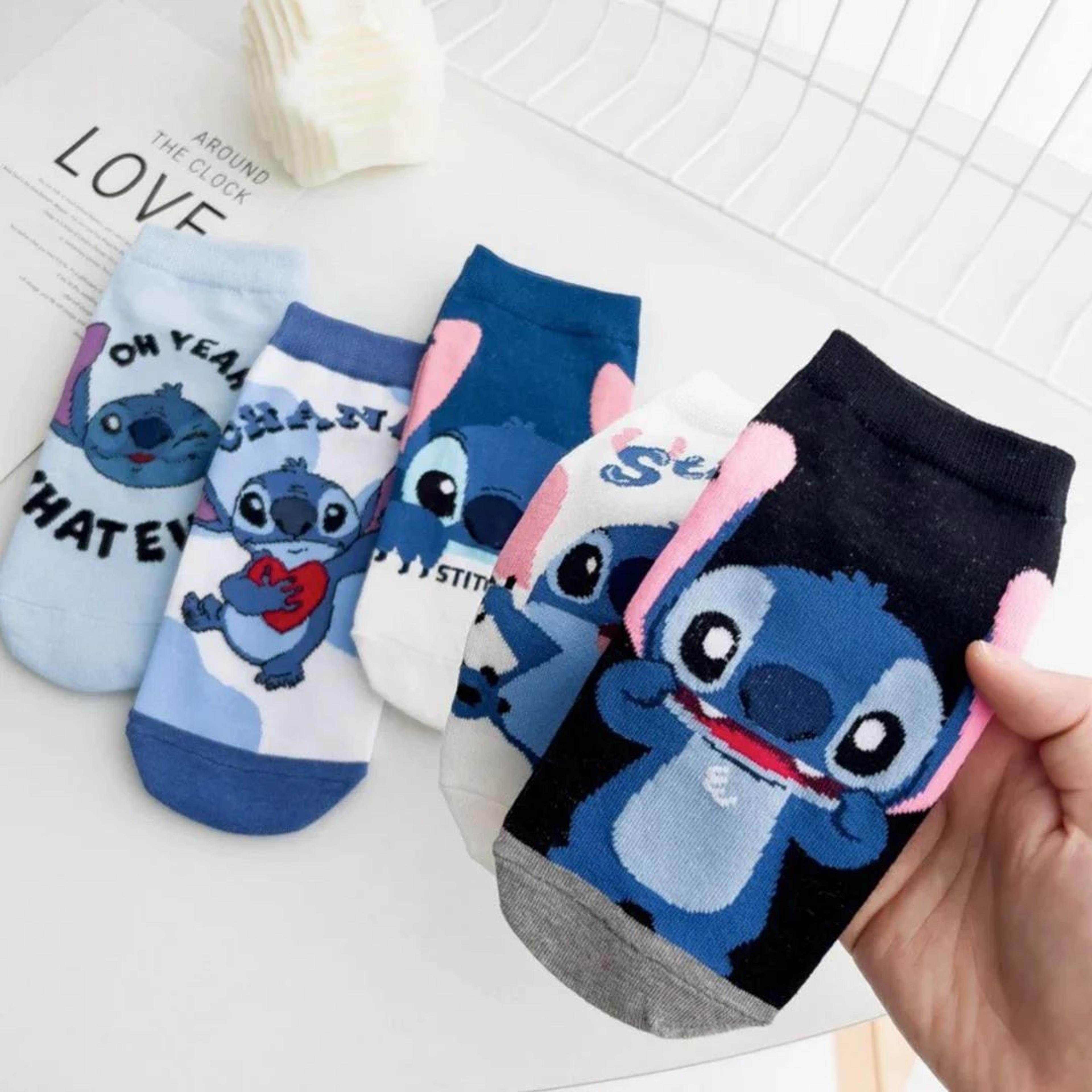 Stitch Theme Cotton Socks | Soft Breathable Casual Socks