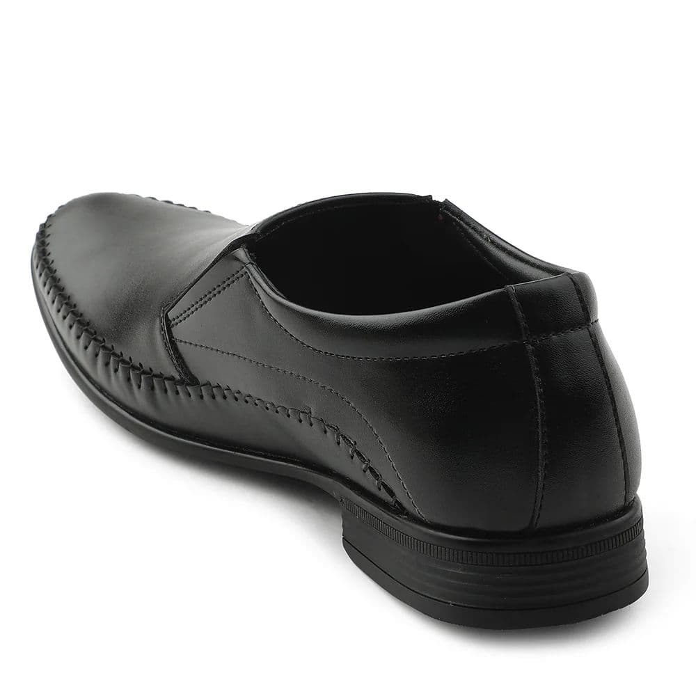 Fortune Black Formal Non Lacing Moccasin Shoes For Men HML-18E By Liberty — photo 5