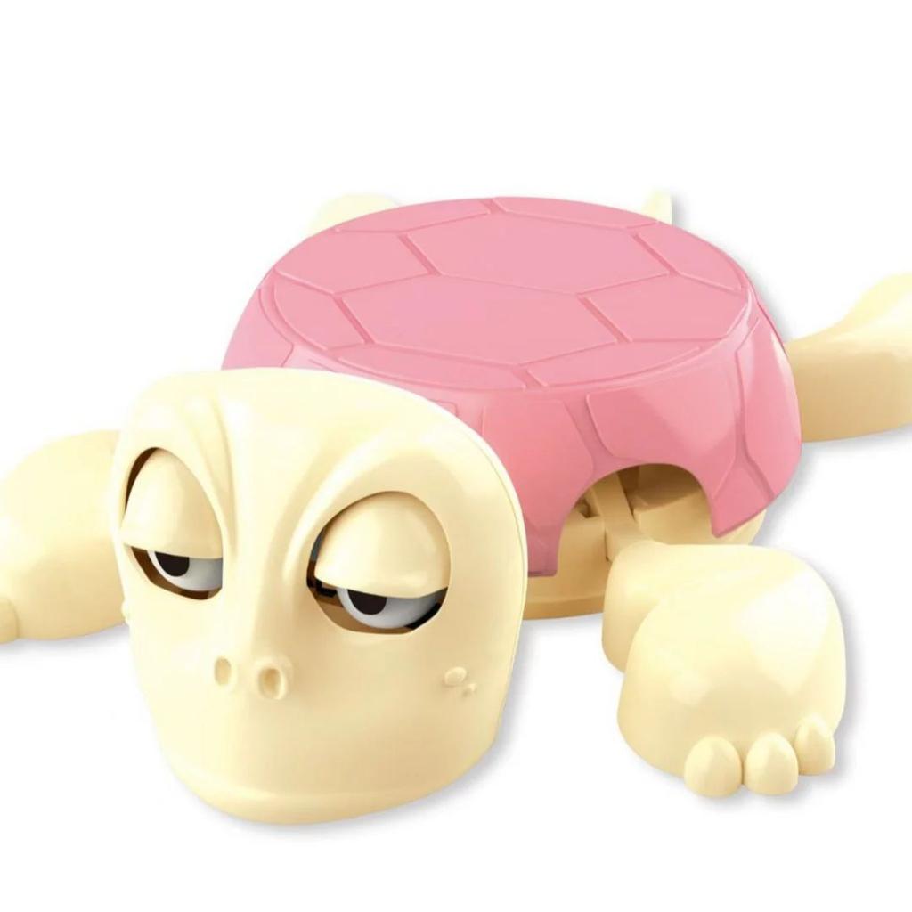 Turtle Funny Coaster – Hilariously Quirky Frightened Turtle Mug Mat — Pink