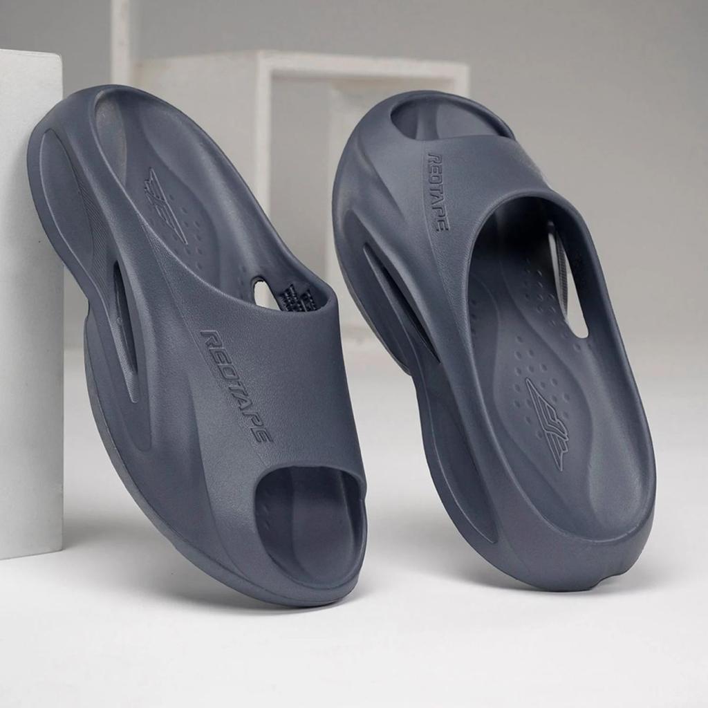 Mens Sliders in Stone Blue | Casual Pool Sliders — photo 6