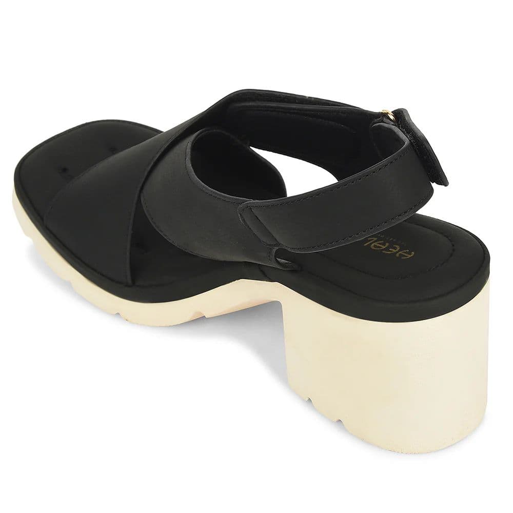 Healers Black Casual Block Heel Sandal For Women ZQ-DM-16 By Liberty — photo 5