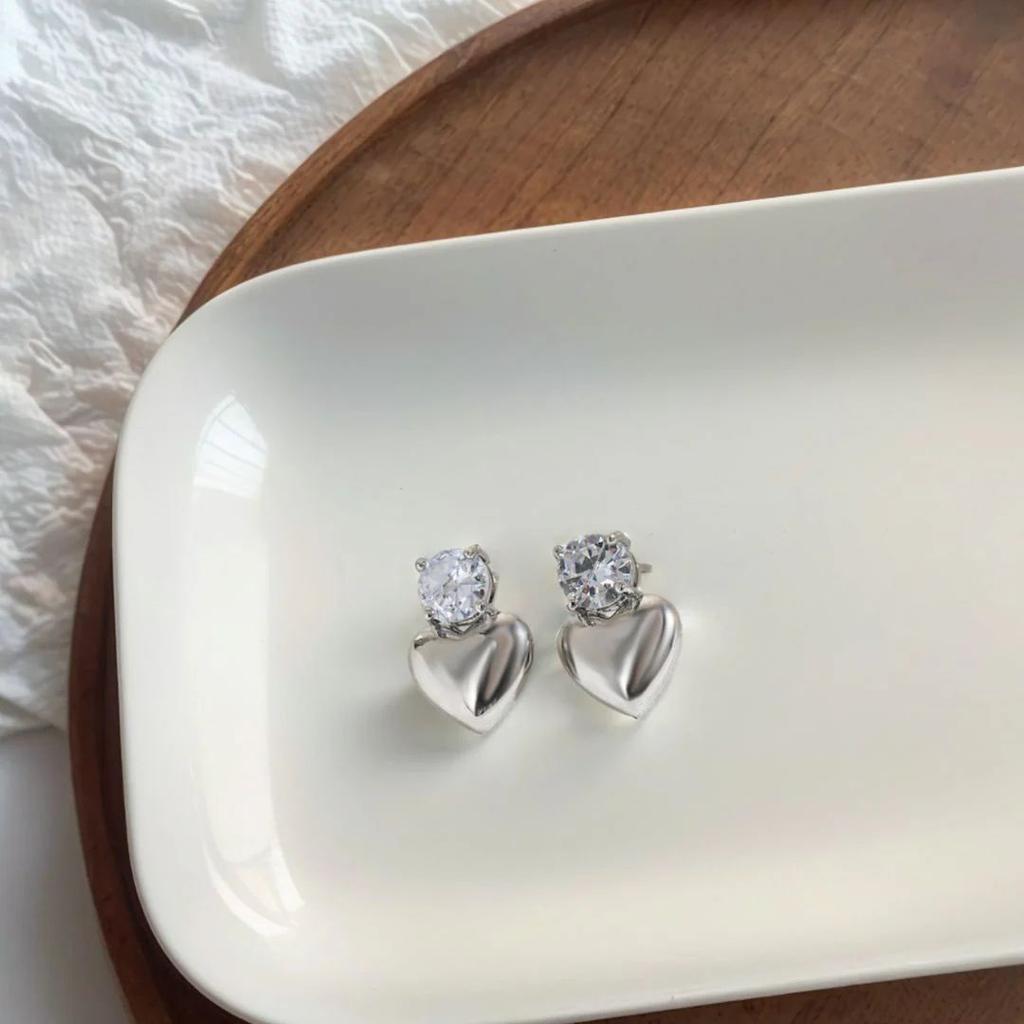 Little Hearts - Rhinestone Stud Earrings — photo 4