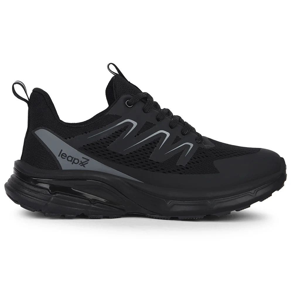 Leap7x Black Casual Lacing Running Shoes For Men MEKSHAW-1E By Liberty — photo 2