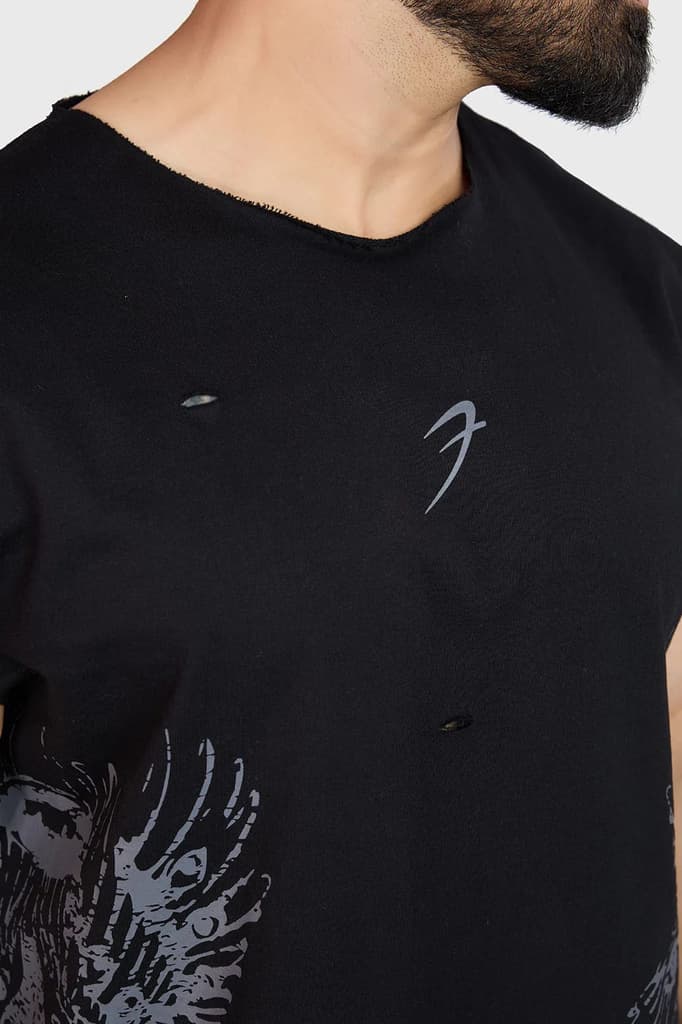 Raw Eagle Capsleeves Tank Black — photo 3