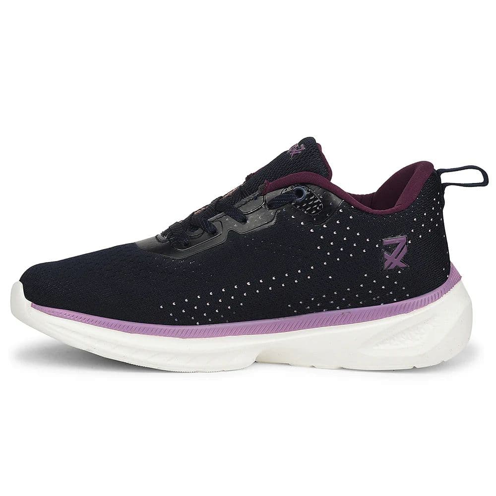 Leap7x Navy Blue Sports Lacing Running Shoes For Women GHD-10 By Liberty — photo 3