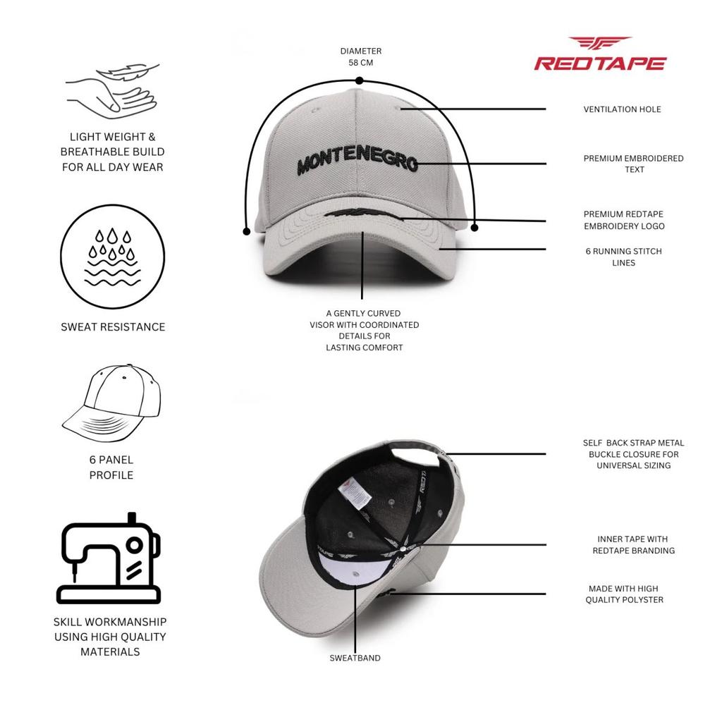 Unisex Grey Solid Polyester Baseball Cap with Adjustable Strap — photo 4