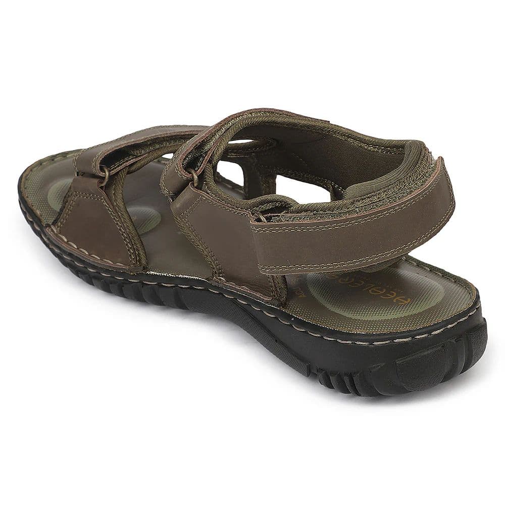 Healers RECARDO702 Sporty Olive Green Velcro Sandal for Men by Liberty — photo 3