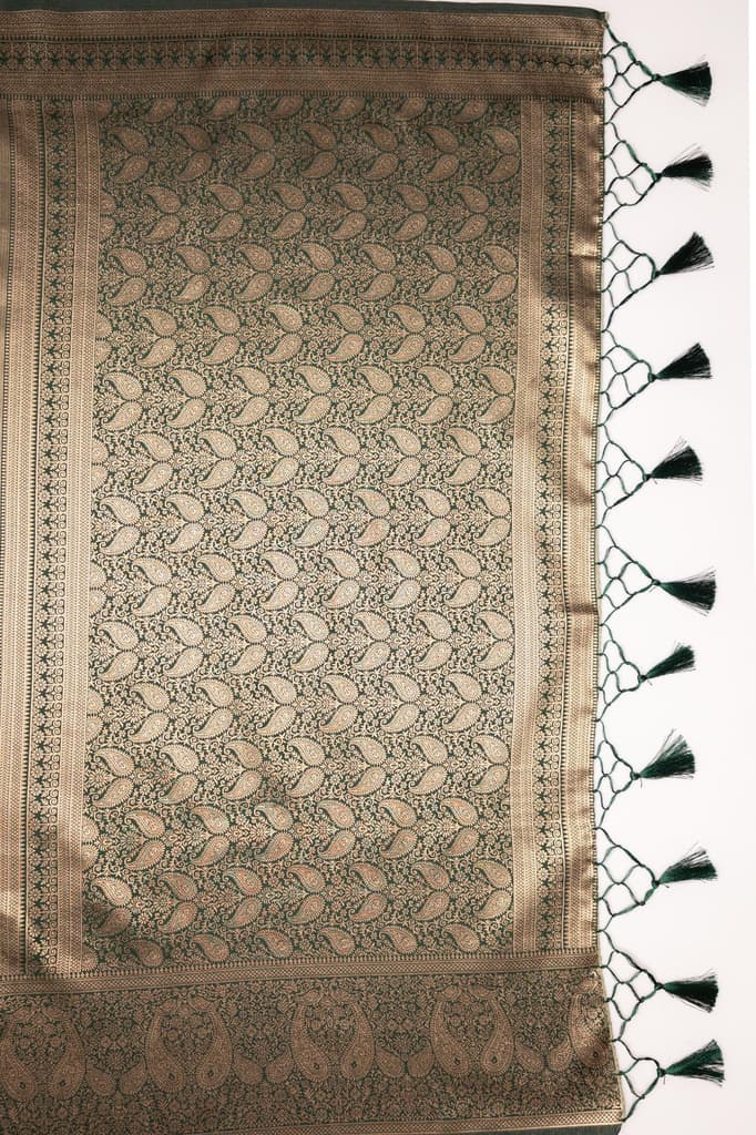 Mimosa Women's Woven Design Kanjivaram Style Art Silk Saree With Blouse Piece : SA00001612PSFREE — photo 7