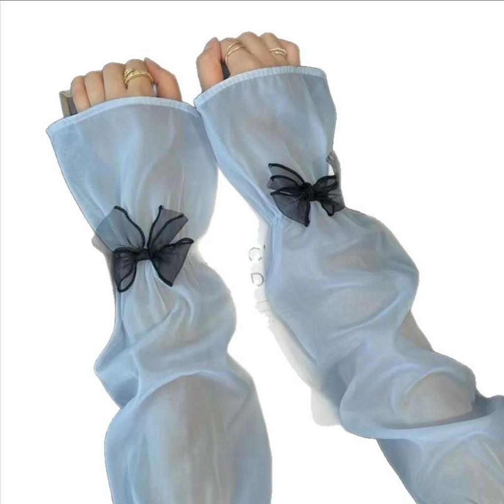 Sunproof Arm Sleeves for Women | Bowknot UV Protection Arm Covers — photo 9