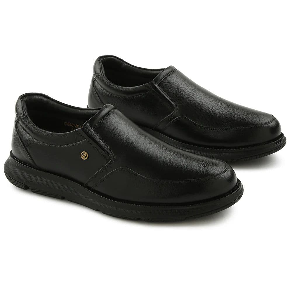 Healers Black Casual Non Lacing Moccasin For Men S984-01 By Liberty — photo 5