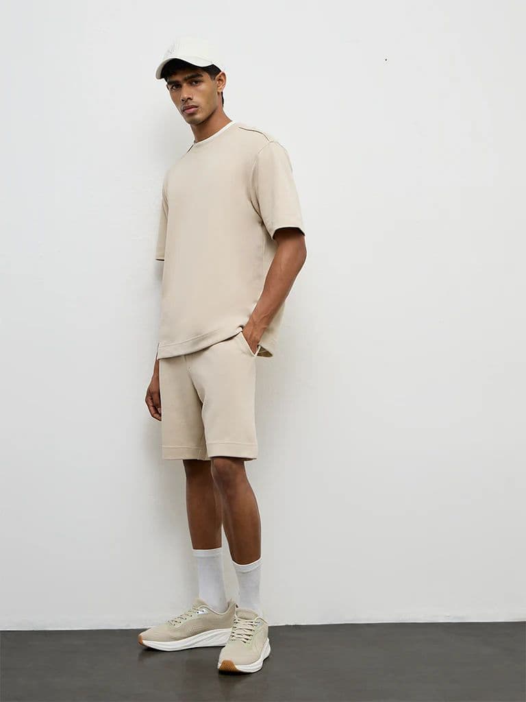 Nuoflexx Light Beige Relaxed-Fit T-Shirt — photo 2