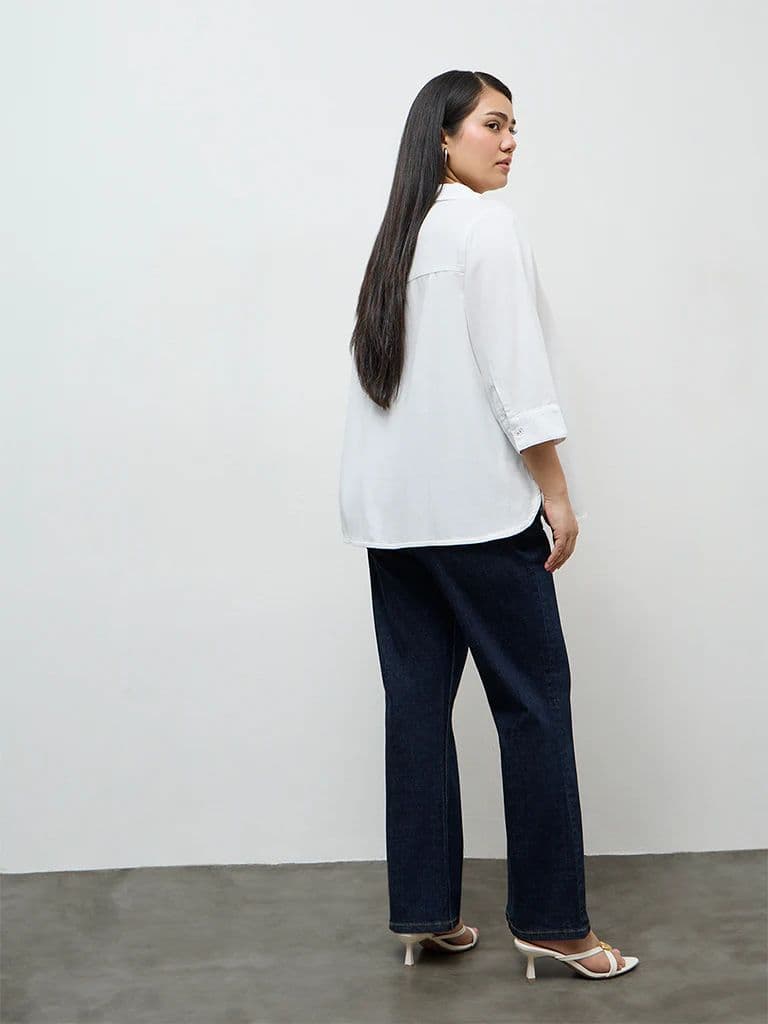 Gia Dark Blue High Rise Jeans — photo 4
