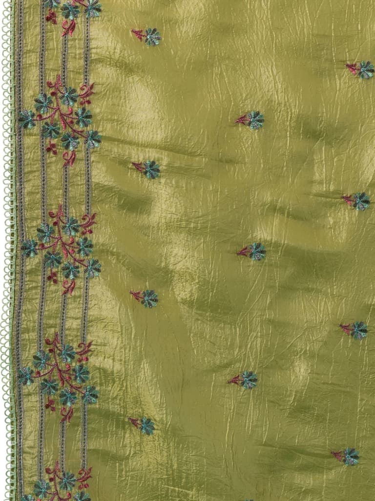 Mimosa Women's Woven Design Banarasi Style Tissue Crush Saree With Blouse Piece : SA00002017OLFREE — photo 6