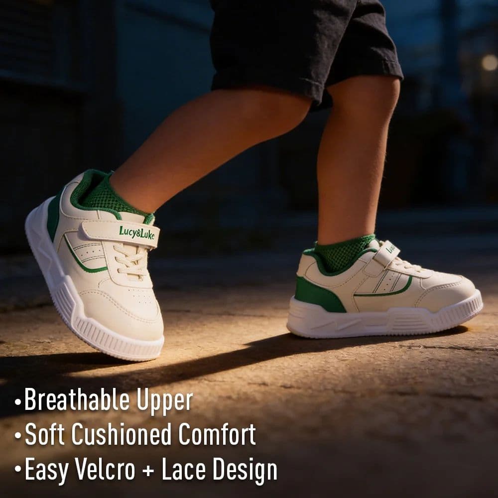 Lucy & Luke COSMO-8E White Casual Non lacing Sneakers for Kids by Liberty — photo 2
