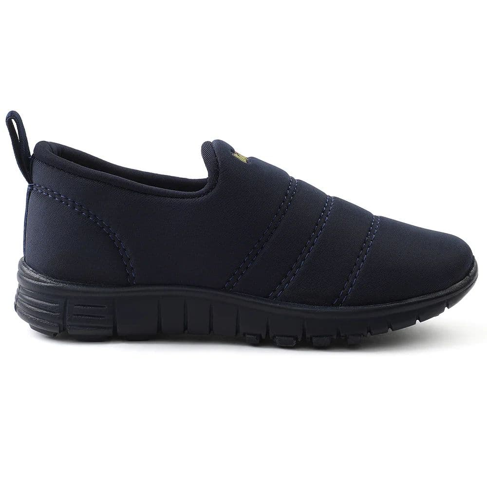 Lucy & Luke Navy Blue Sports Non Lacing Walking Shoes For Kids 2123-34 By Liberty — photo 2