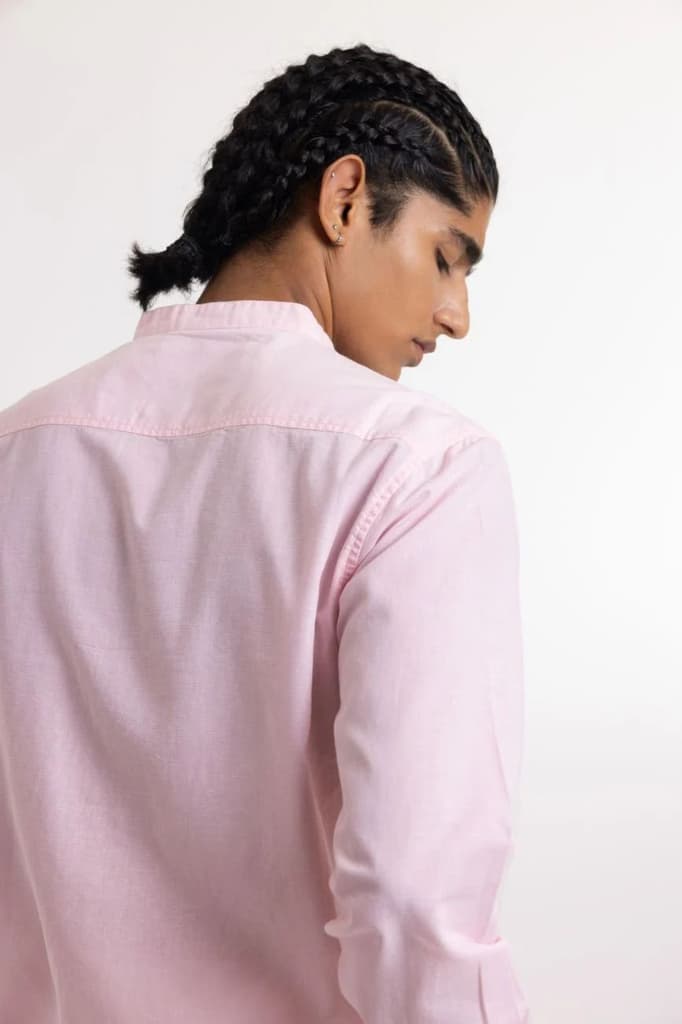 Linen Shirt // Baby Pink — photo 5
