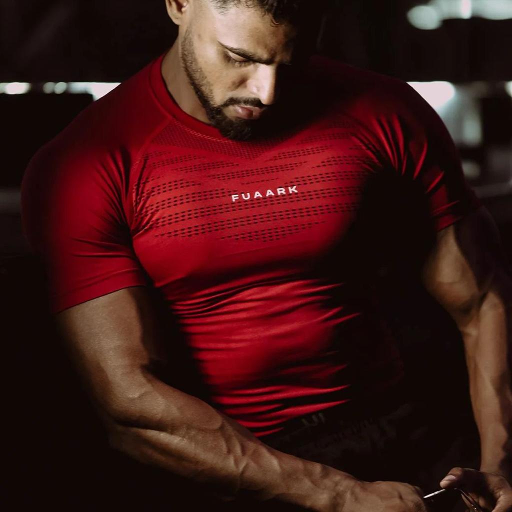 Power Seamless T-shirt Red/ Fuaark