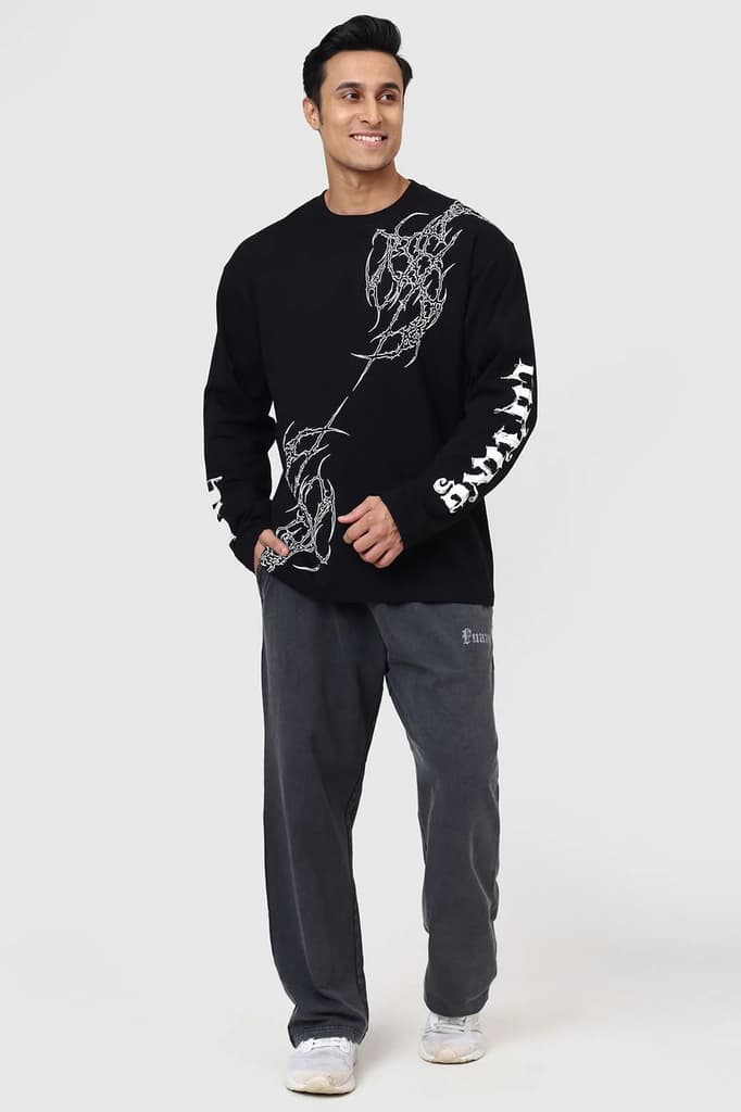 Die Lifting Fullsleeves T-shirt Black — photo 2