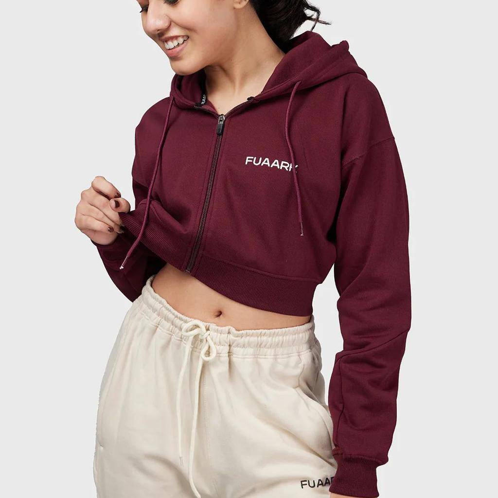 Signature Oversized Cropped Jacket Cherry