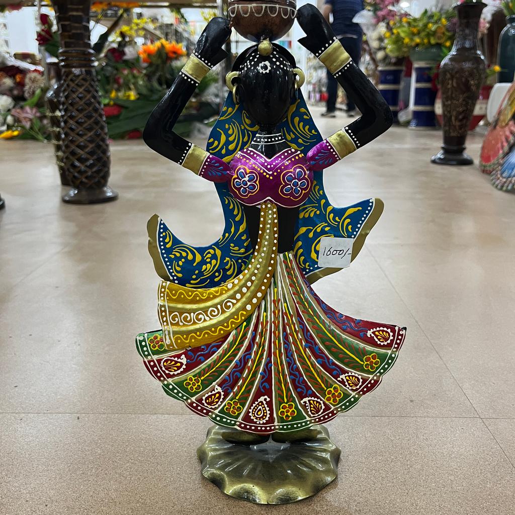 Colorful Statue of a Woman | Sculpture | Bronze | Blue, Gold, Purple, Green, Orange, Yellow