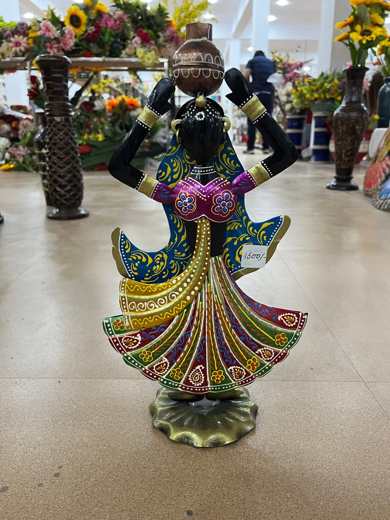 Colorful Statue of a Woman | Sculpture | Bronze | Blue, Gold, Purple, Green, Orange, Yellow