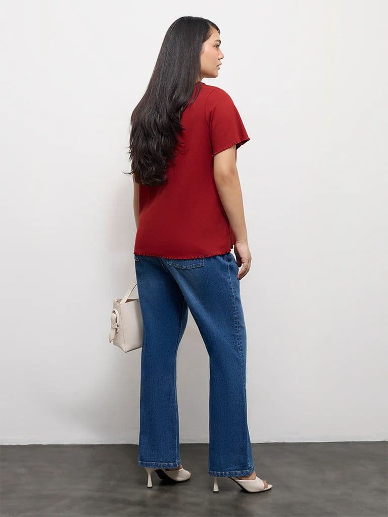 Gia Blue Mid Wash High-Rise Jeans — photo 4