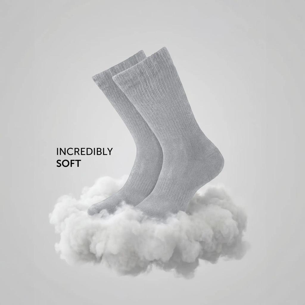 Crew-Length Socks - Cement Grey