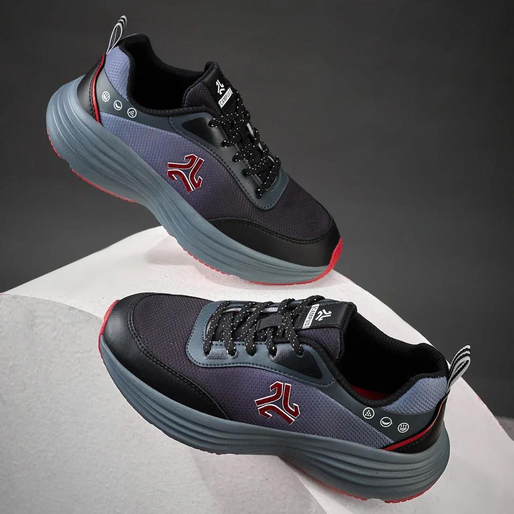 BORNE C Black Child Running Shoes