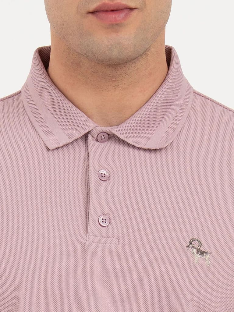 Polo T Shirts for Men in Light Mauve | Classic Polo T Shirts — photo 4