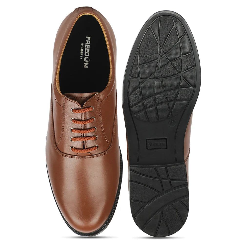 Freedom Tan Classic Oxford Police Shoes For Men 5238-219WT By Liberty — photo 7