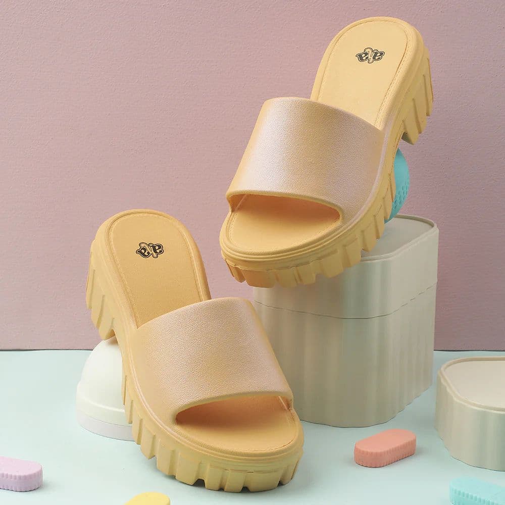 A-HA Yellow Casual Sandal For Women LB46-01E By Liberty — photo 4