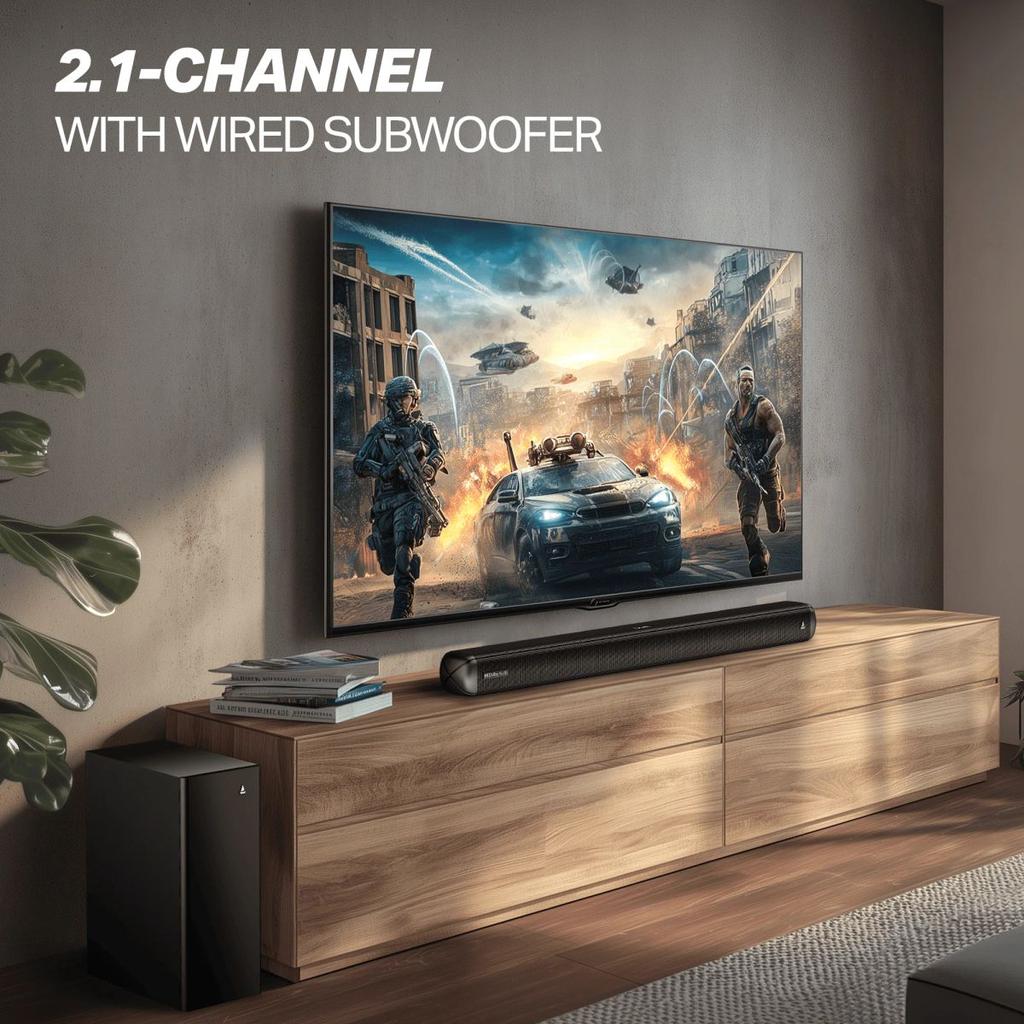 boAt Aavante 2.1 1600D | 160W 2.1 Channel Soundbar with Wired Subwoofer, Multi-Connectivity & EQ Modes — photo 2