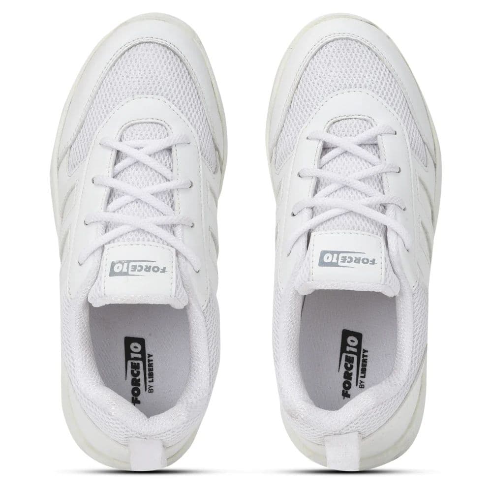 Force 10 White Lacing Uniform School Shoes For Kids SKOLGAME-L By Liberty — photo 9