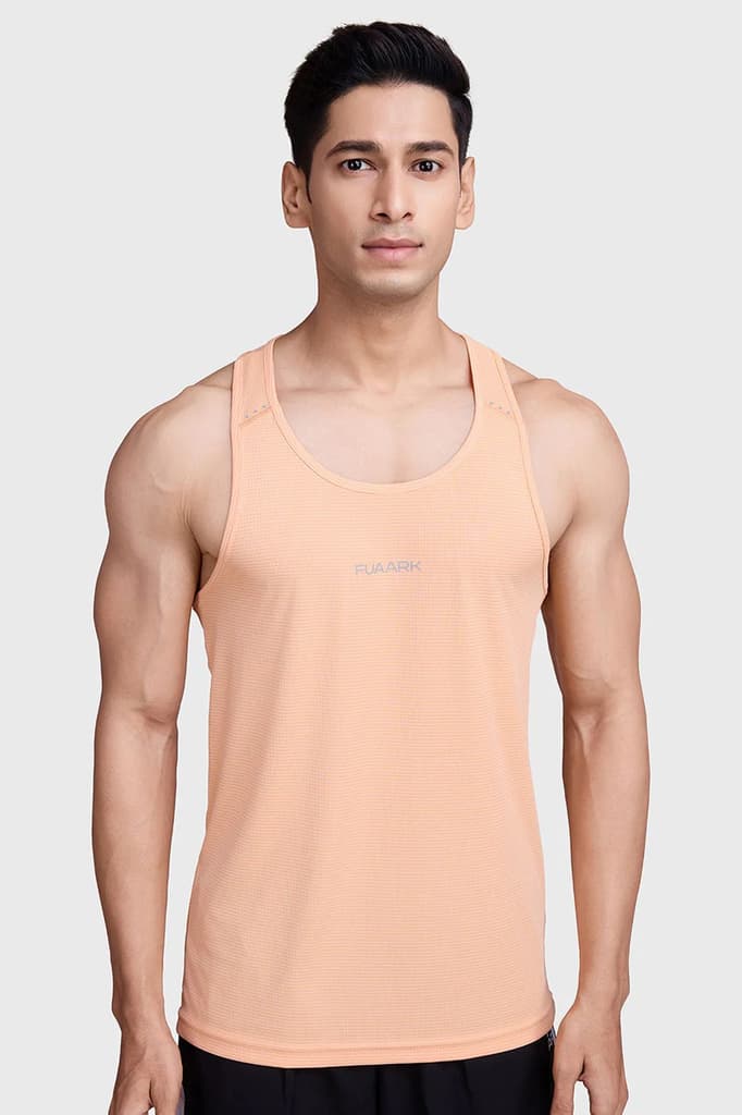 Checks Running Tank Peach — photo 3