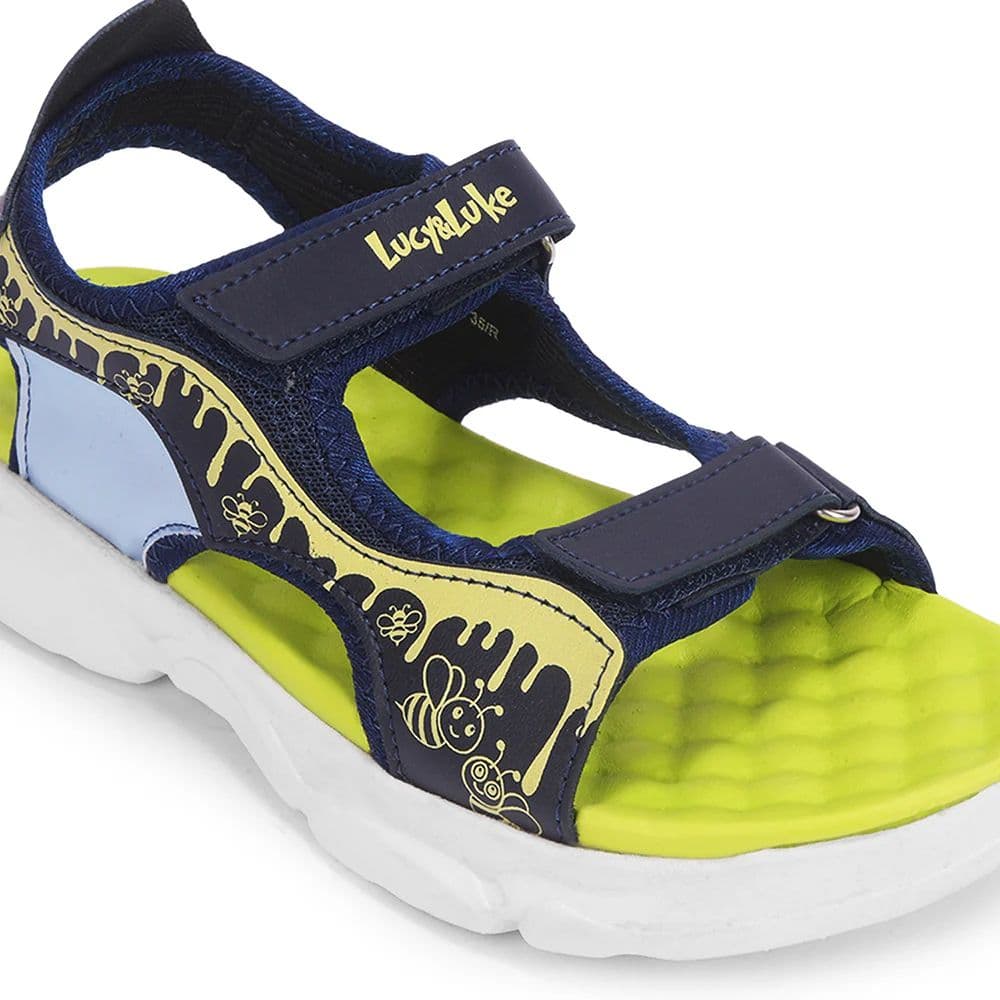 Lucy & Luke Navy Blue Casual Sandal For Kids HIPPO-30SE By Liberty — photo 6